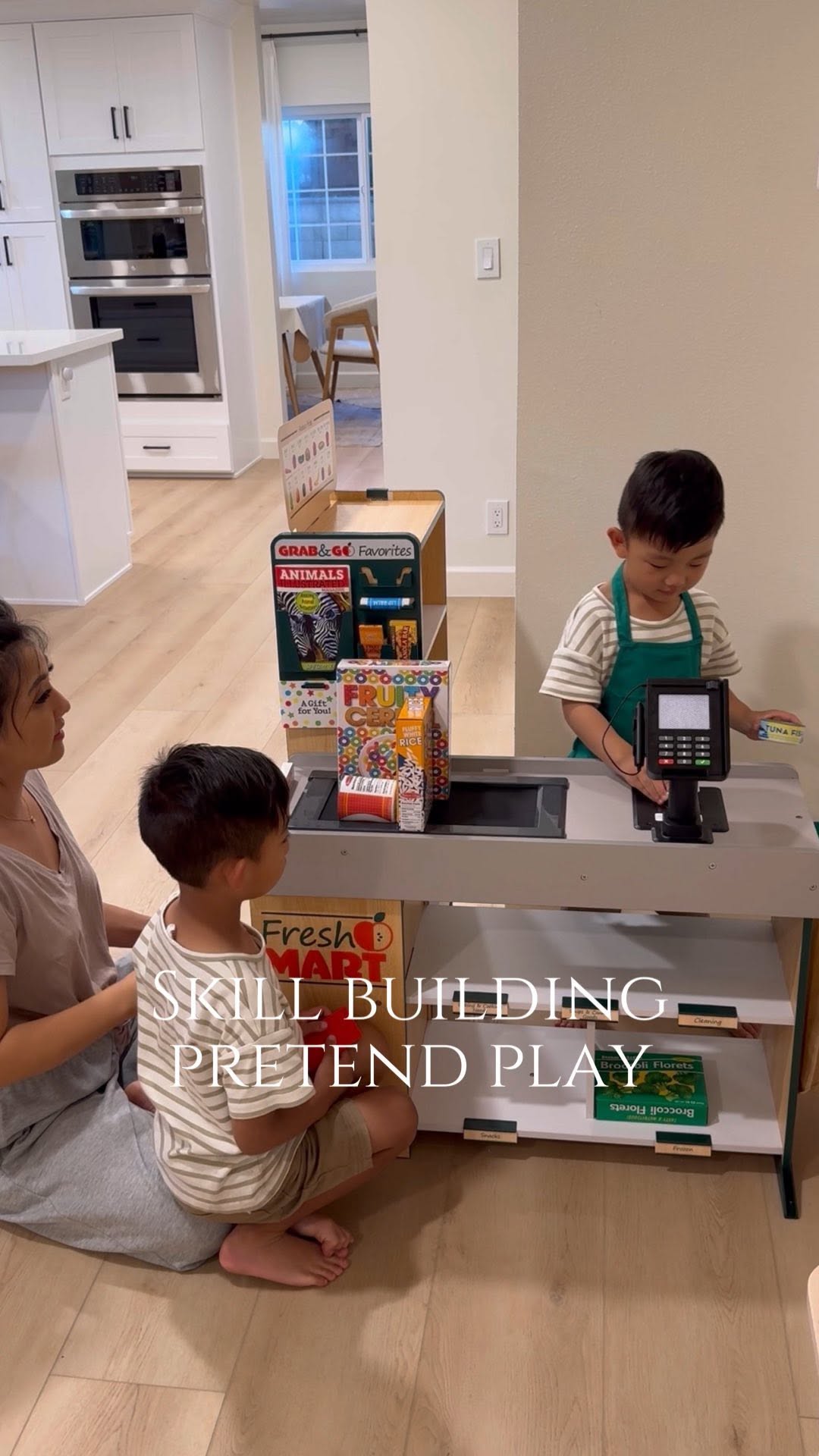 Instagram post by @jamiesyang for Melissa & Doug. Caption reads: #ad Our 3 babies are all in different stages of....