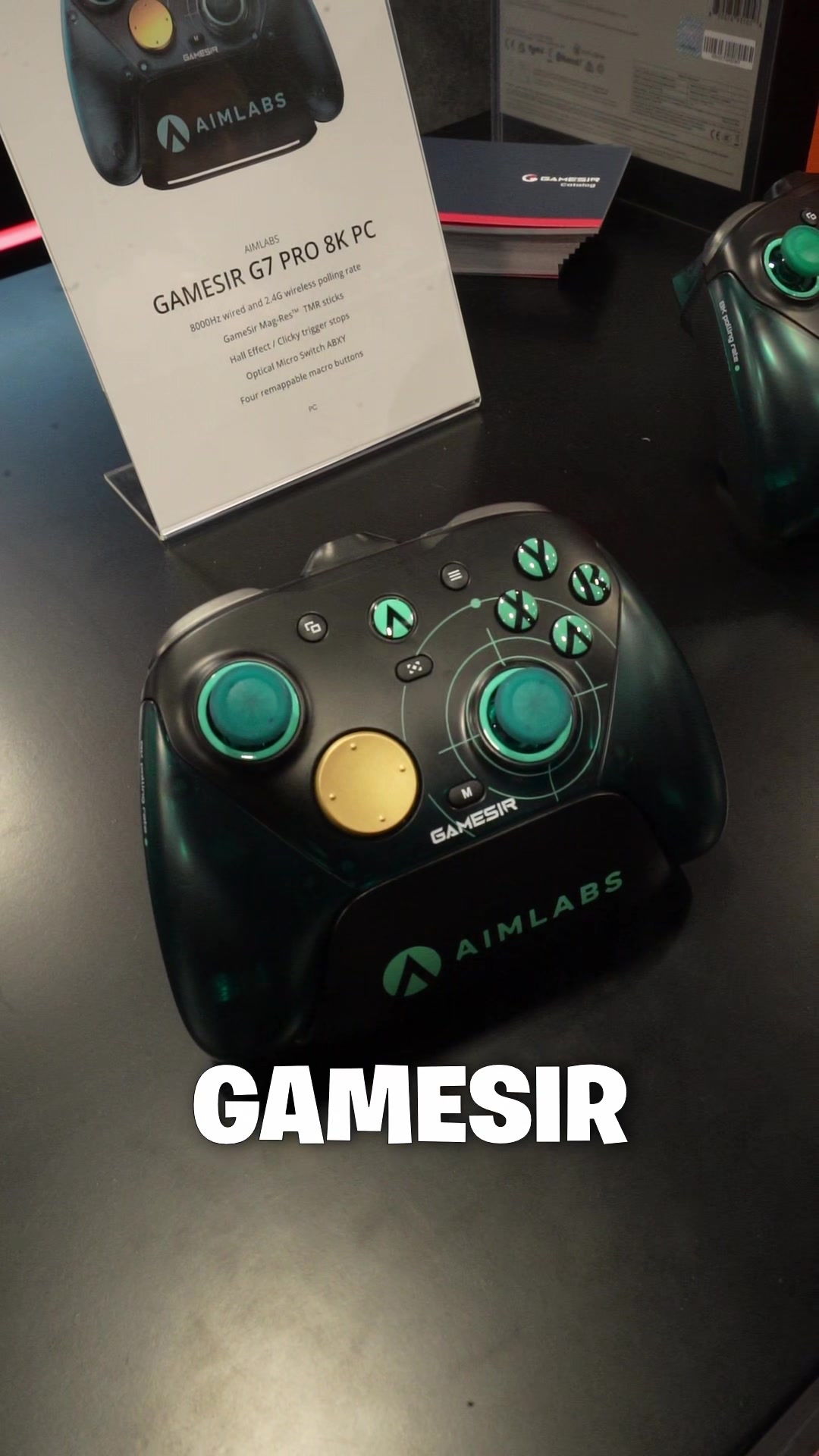 TikTok post by @devoursilent for GameSir. Caption reads: The Controller That Gave Me Aimbot 🎯 @GameSir....