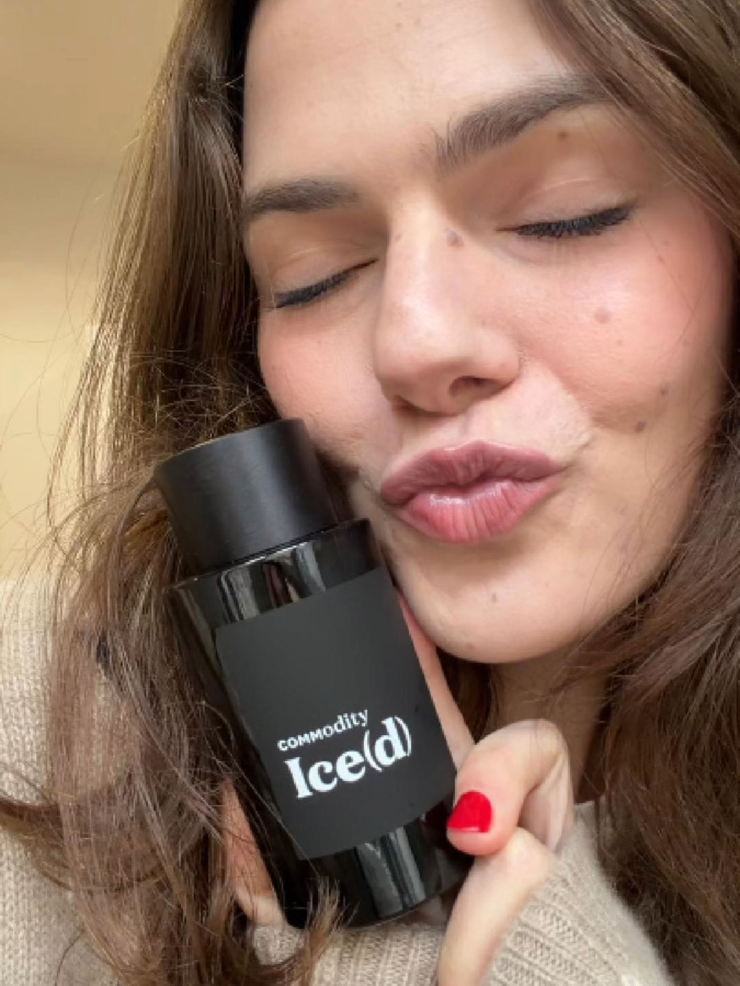 TikTok post by @perfumerism for Commodity Fragrances. Caption reads: this fragrance is soooo my type🧊....