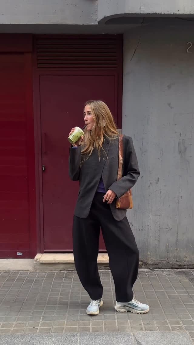 Instagram post by @martarodriguezferrer for Merrell. Caption reads: Running errands around Barcelona and the....