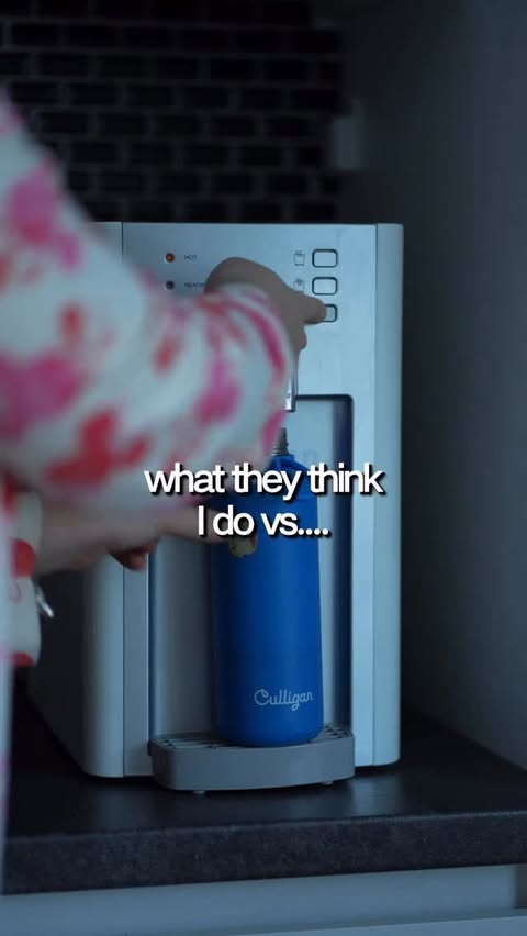 Instagram post by @andreabosnjakova for Culligan. Caption reads: • My day with @culliganaustria When the kids are....