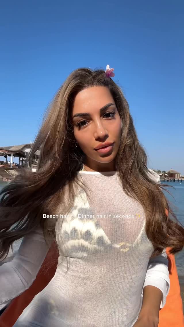 Instagram post by @tanyelrevan for Batiste. Caption reads: GRWM beach to dinner with @batiste_hair ✨ 
 
#hair....