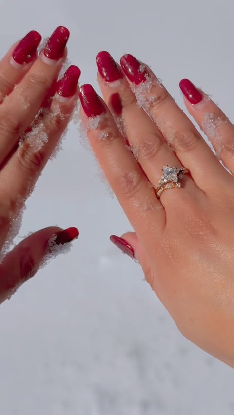 Instagram post by @yungkristine_ for Mollyjewelryus. Caption reads: Treating Myself – @mollyjewelryus Marquise....