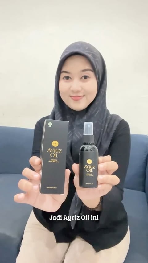 Instagram post by @hernika_nunik for Ayriz Oil Indonesia. Caption reads: Kalo kamu lagi merasakan badan pegel-pegel atau....