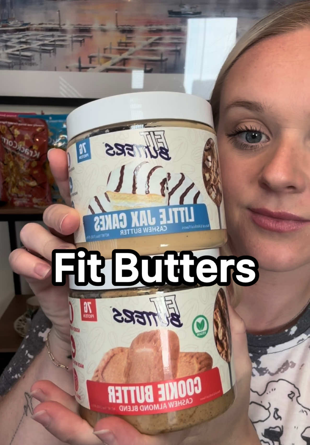 TikTok post by @gwynniekurt for FIt Butters. Caption reads: Fit Butters Review! Discount: “Gwyn” @fitbutters....