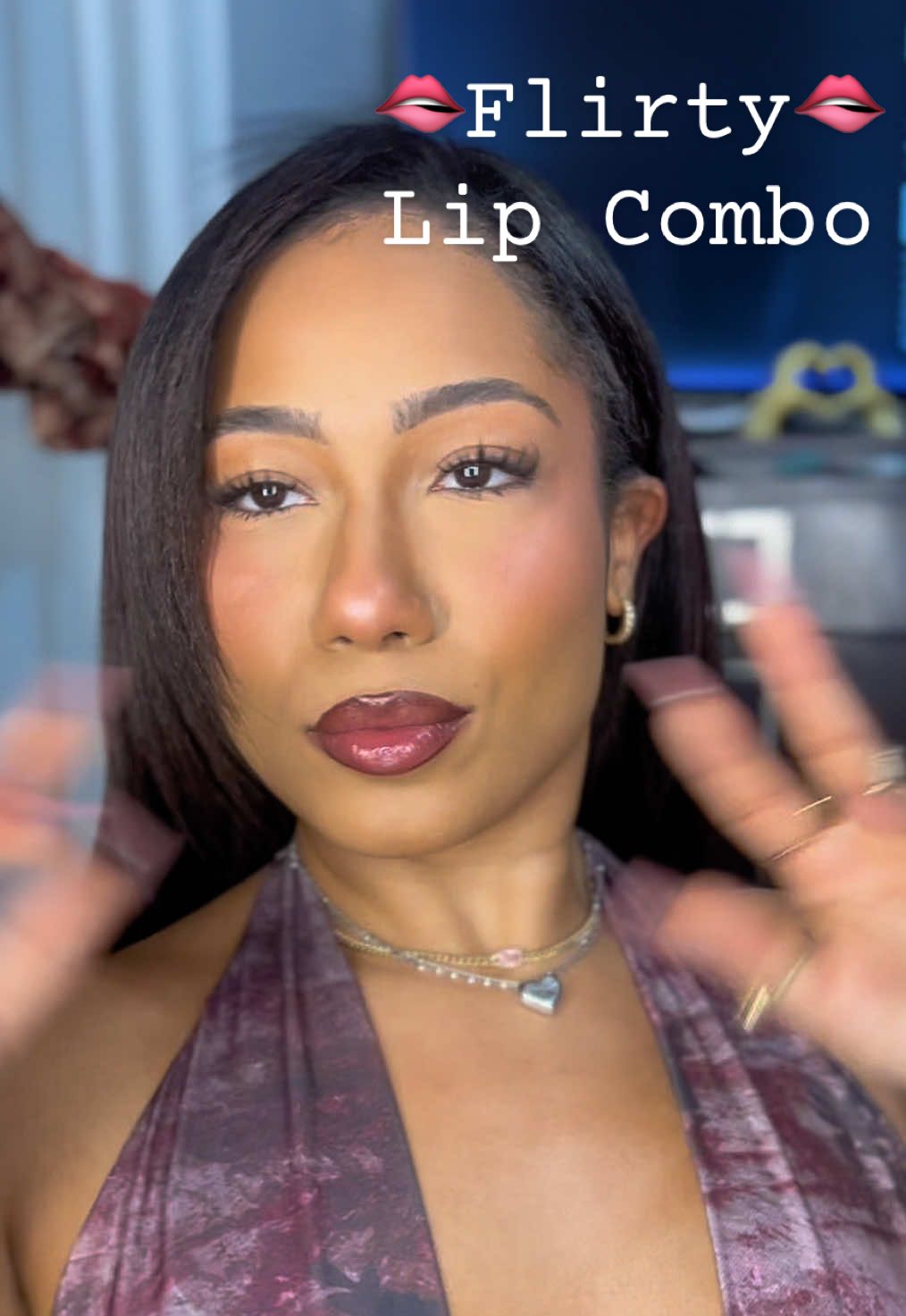 TikTok post by @frafrizzy for Juvia’s Place. Caption reads: [...] and flirty @Fenty Beauty @Juvia’s Place....