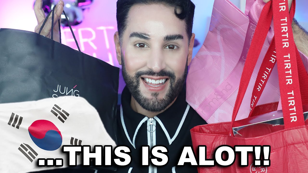 YouTube post by @RobertWelsh for Flower Knows. Caption reads: SOUTH KOREA MAKEUP HAUL | Rare K-Beauty Finds You....