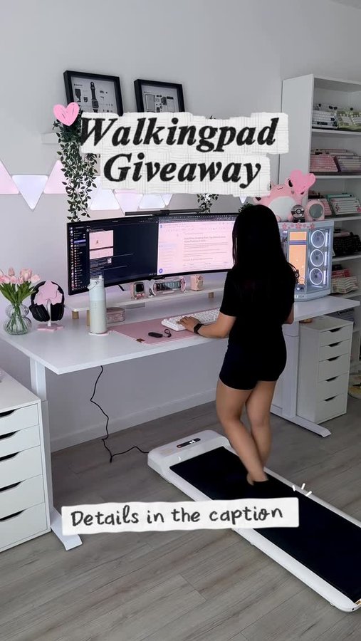 Instagram post by @withlove.cess for WalkingPad. Caption reads: [...] 2-year anniversary! 💗 To celebrate,....