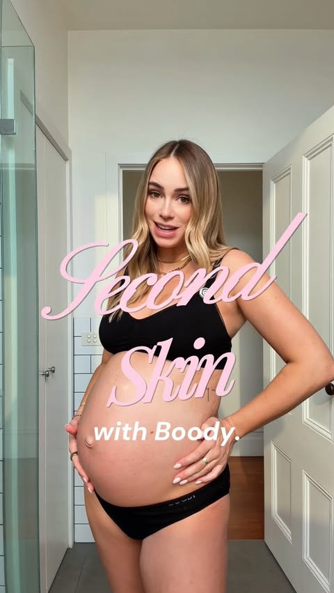 Instagram post by @tee_smyth for Boody. Caption reads: [...] faster than you can keep up with. 🤰🏼....