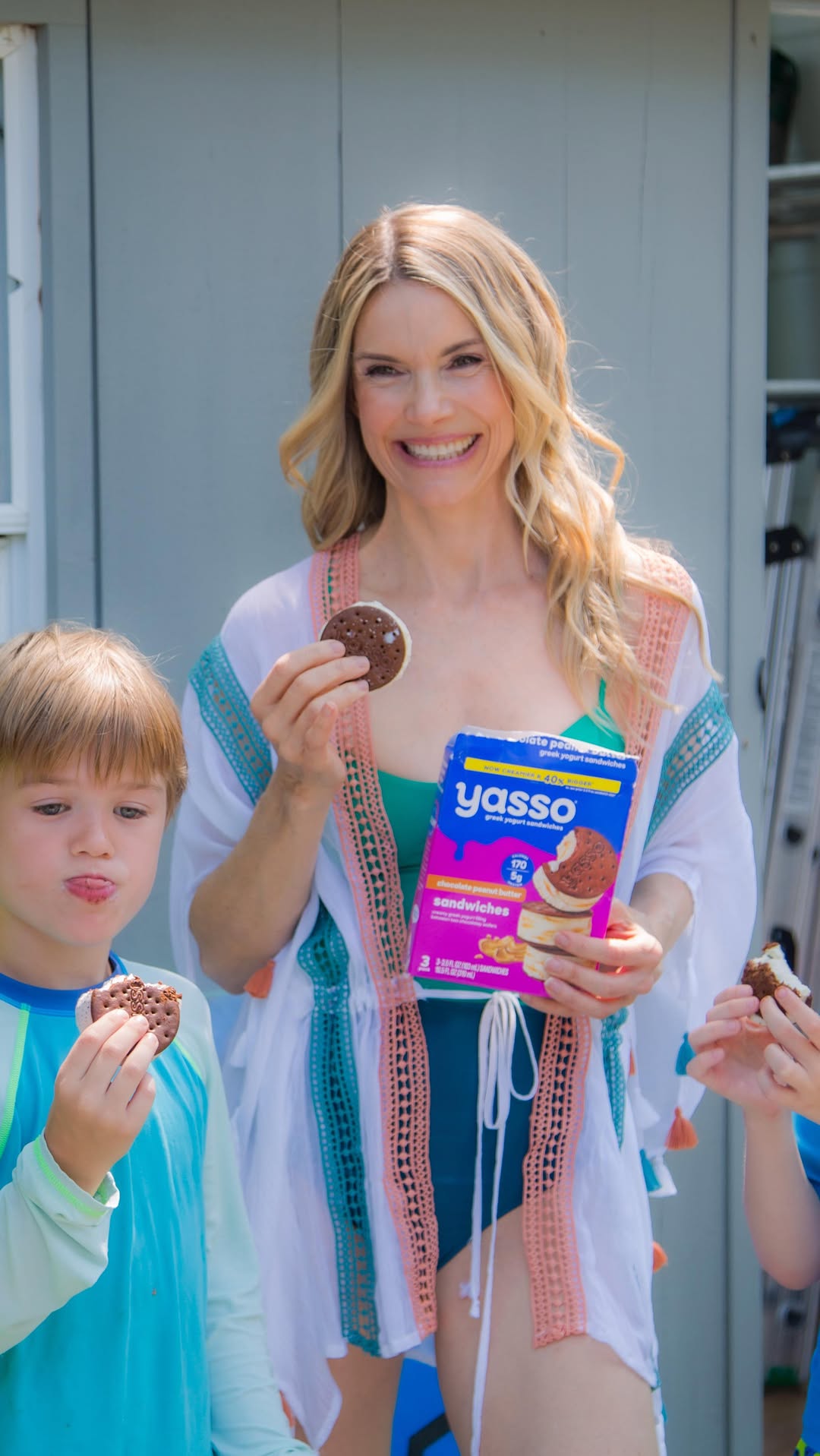 Instagram post by @kristinmcgee for Yasso. Caption reads: #WorkingWithYasso The best way to celebrate....