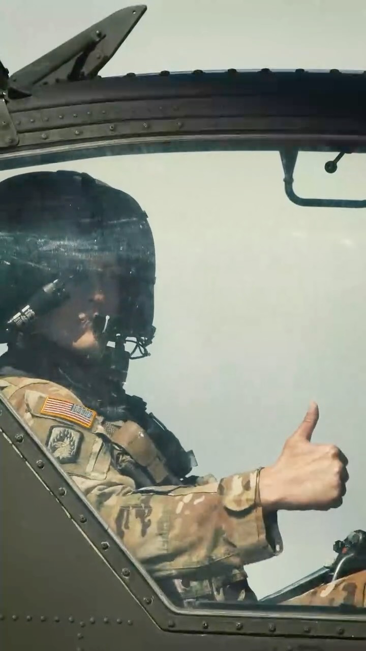 Instagram post by @utaharmynationalguard for National Guard. Caption reads: Day or night, sunshine or storm, the AH-64 Apache....