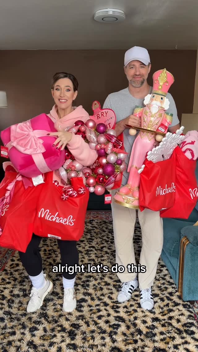 Instagram post by @dear_and_darling for Michaels Stores. Caption reads: Most moms bake cookies… I deck the halls 🎄 Some....