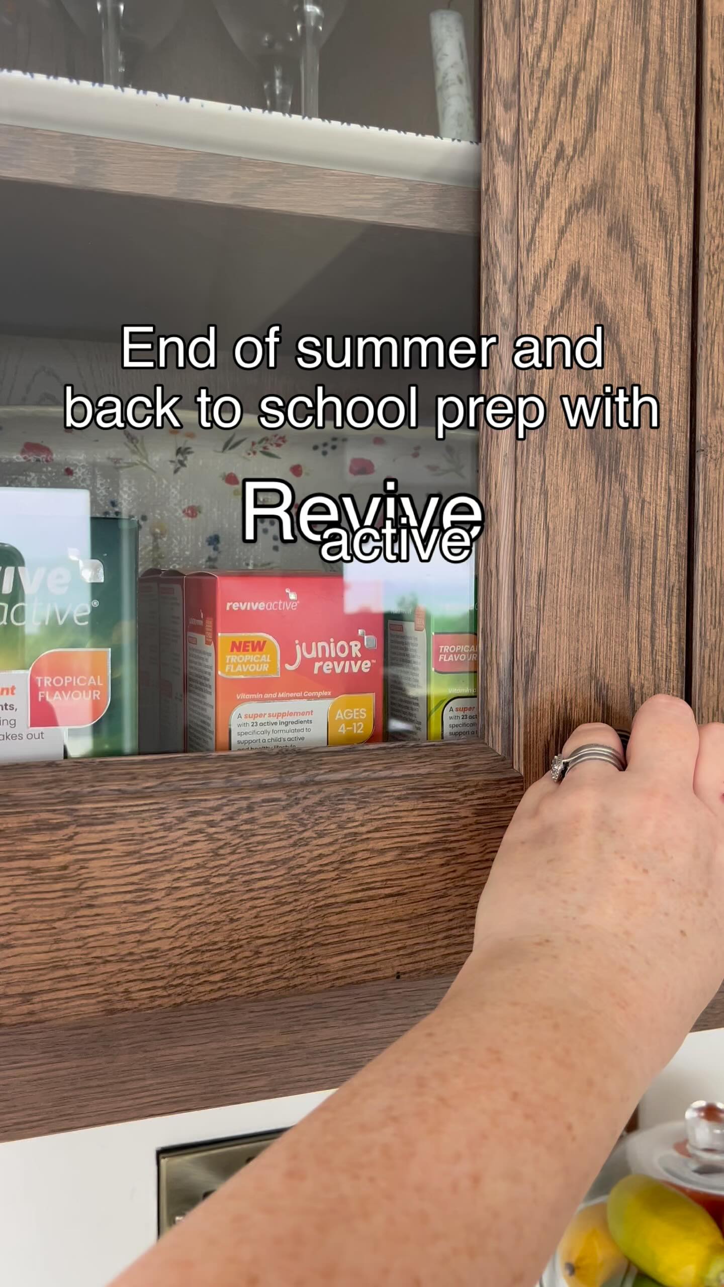 Instagram post by @countryhomebythesea for Revive Active. Caption reads: [...] ready for back to school with @reviveactive....