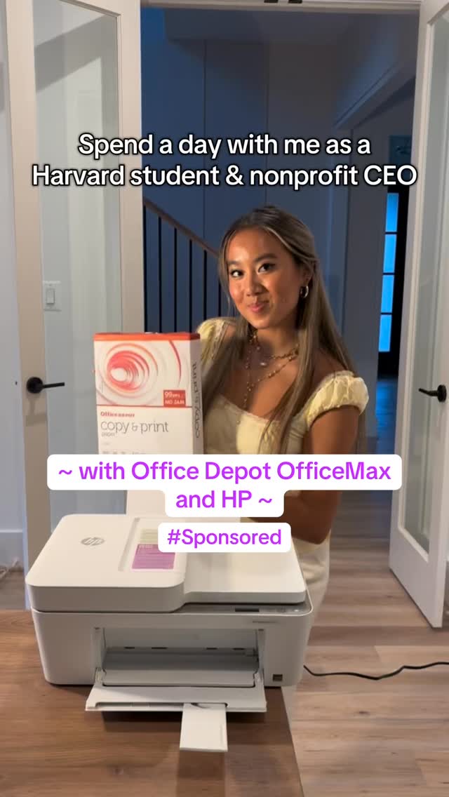 Instagram post by @oliviazhangofficial for Office Depot. Caption reads: #sponsored Make this school year the BEST with....
