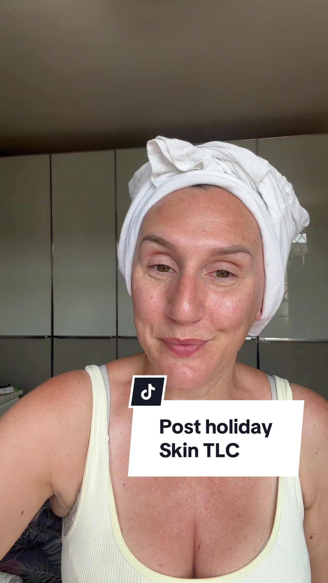 TikTok post by @makeupbykaty_angelidi for COSRX. Caption reads: [...] needed some TLC, these are the @COSRX UK....