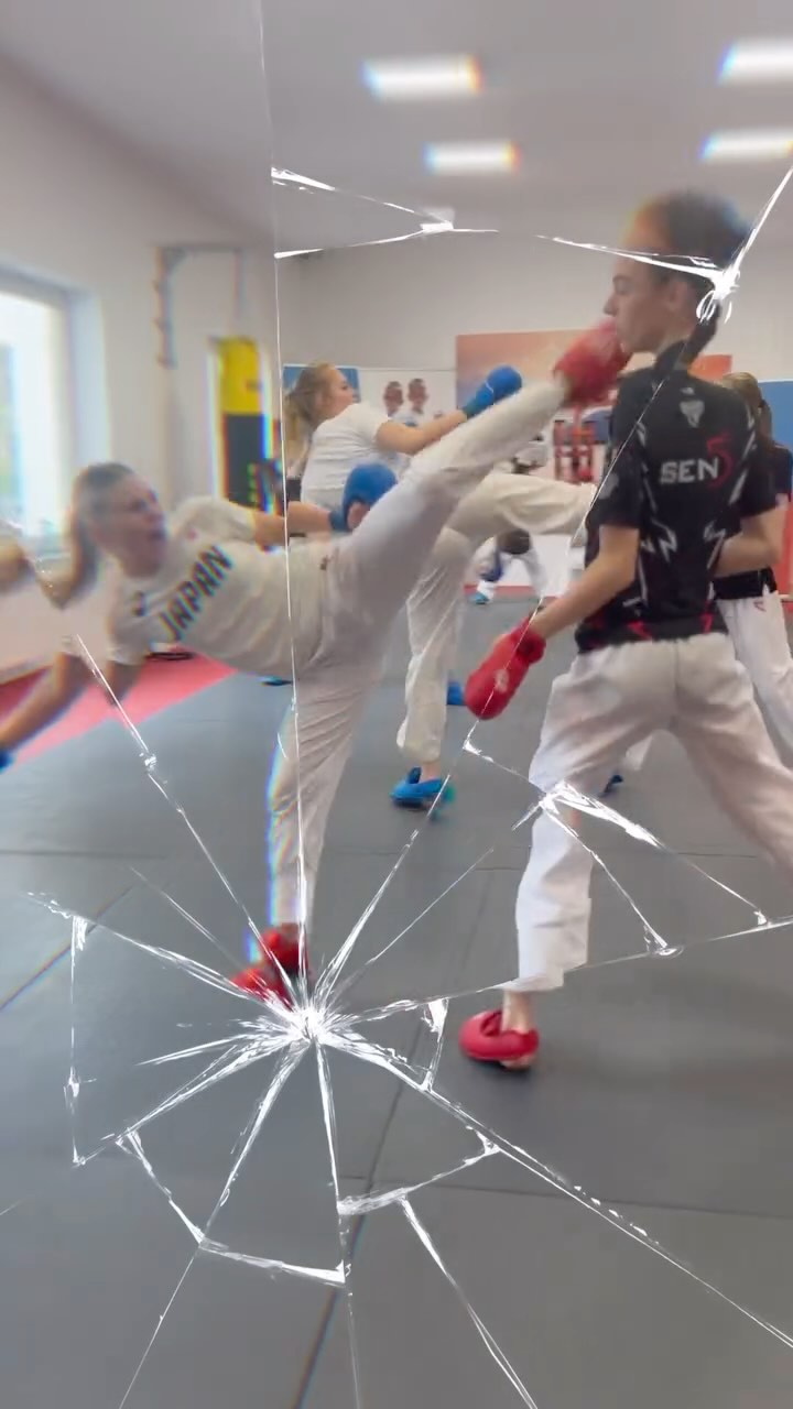 Instagram post by @sen5karate for Century Martial Arts. Caption reads: [...] us push further every day: 🥋....