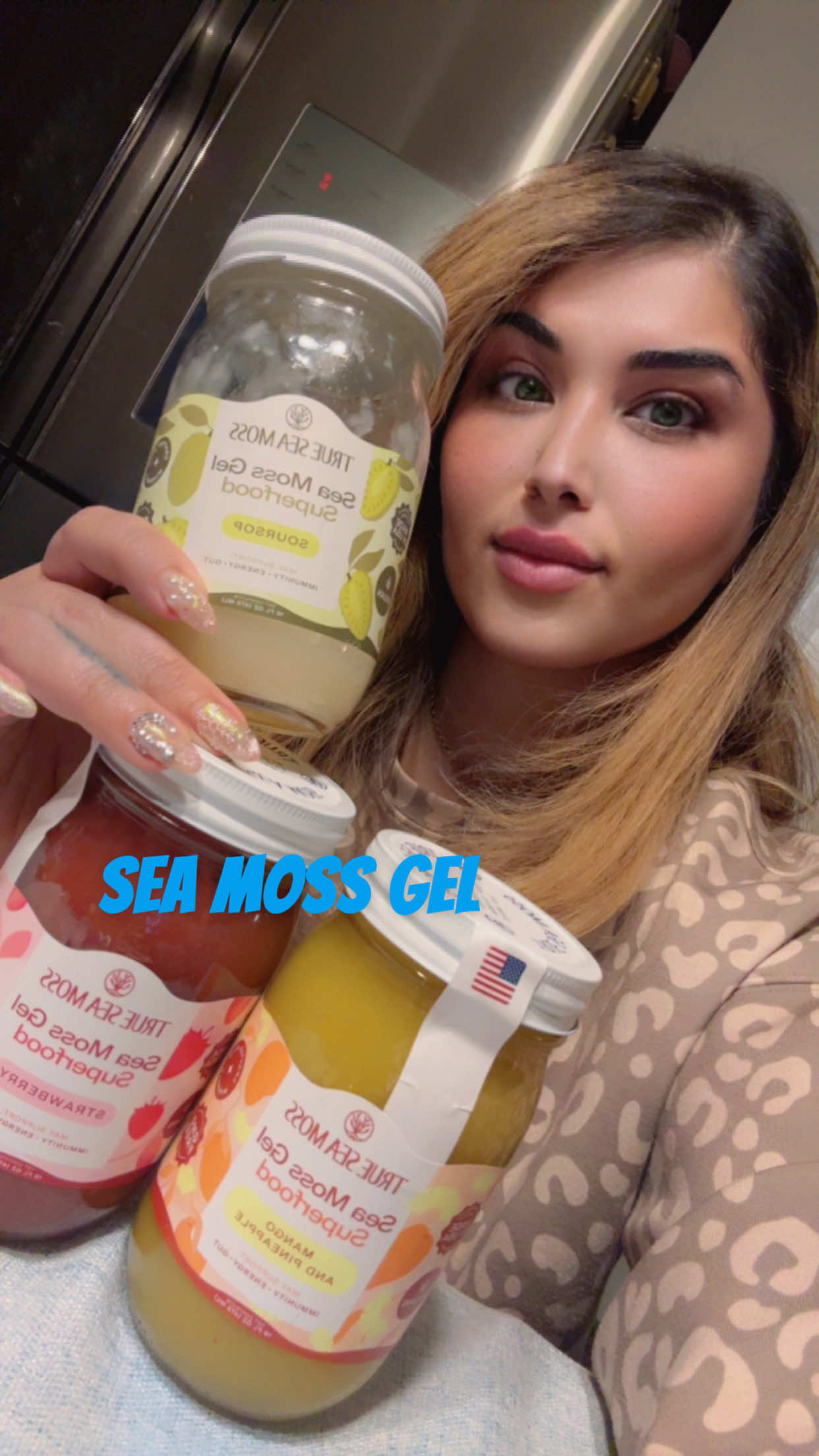 TikTok post by @shaymaaalbadri for TrueSeaMoss. Caption reads: [...] لان برا بيعوا اغلى😇 . . . . .  . ....