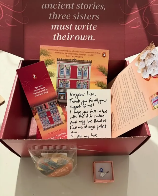 Instagram post by @coffeeandpages2021 for Penguin Books. Caption reads: [...] Bridal Shop ✍️ @tesswoods_author 📚....
