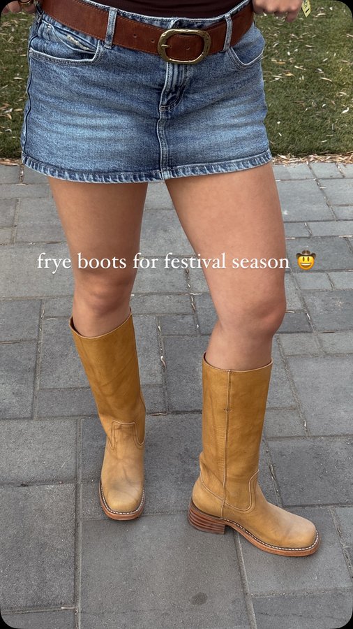 Instagram post by @itsnataliepark for The Frye Company. Caption reads: boots are always a good idea 🤠 @thefryecompany....