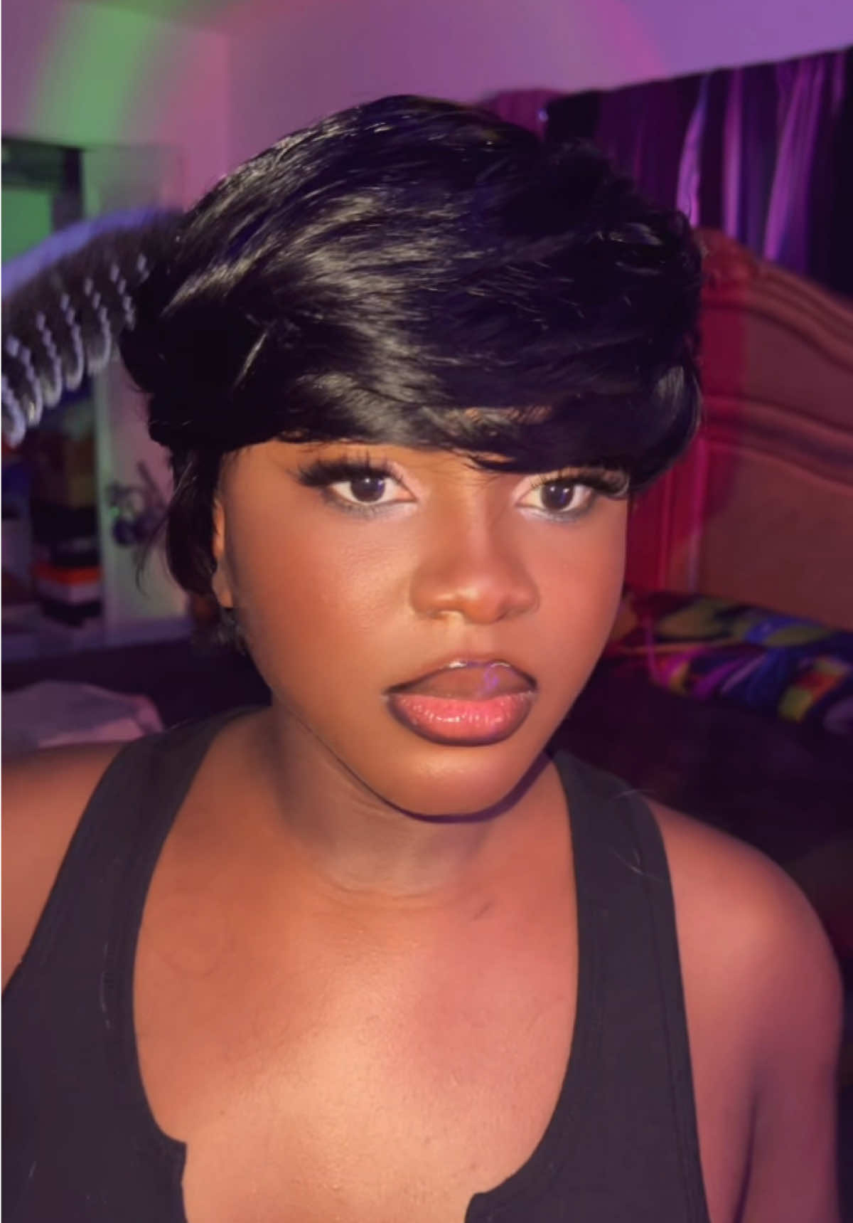TikTok post by @chapanalee08 for Showreal Human Hair. Caption reads: Wig install Wig Enfluencer #wiginstalltutorial....