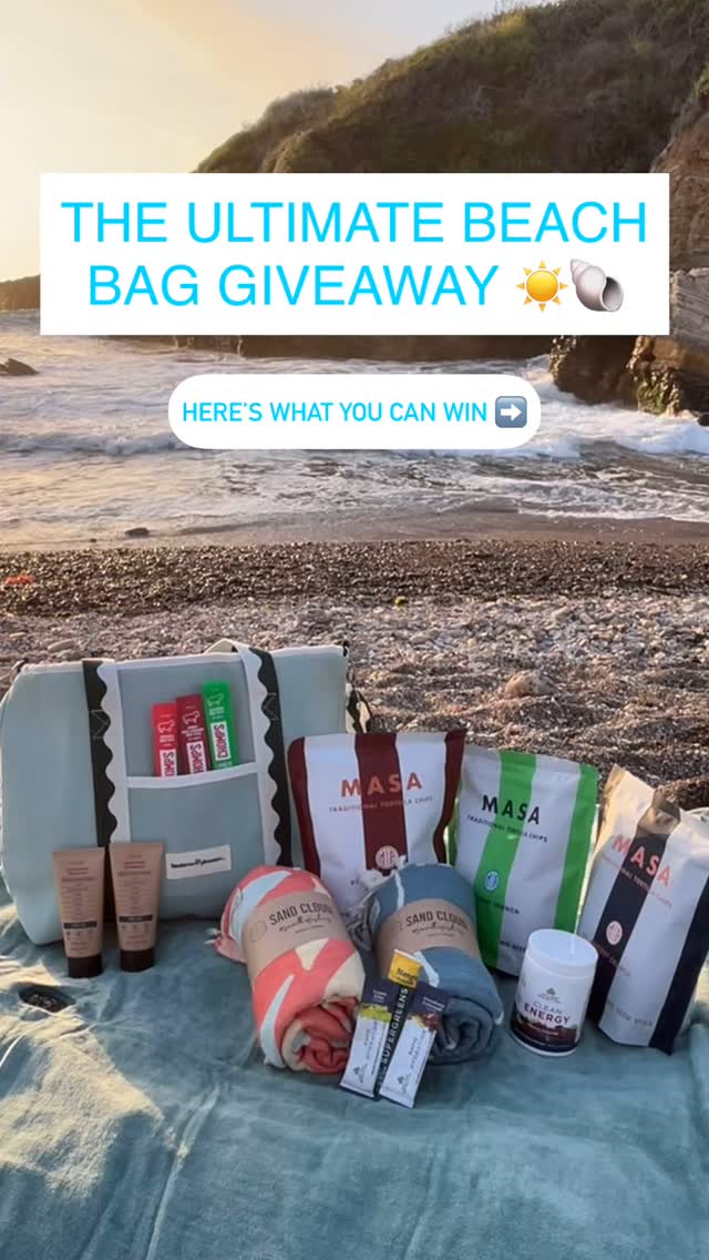 Instagram post by @masa_chips for Ancient Nutrition. Caption reads: GIVEAWAY! 🏝️ We’re sending one lucky winner the....