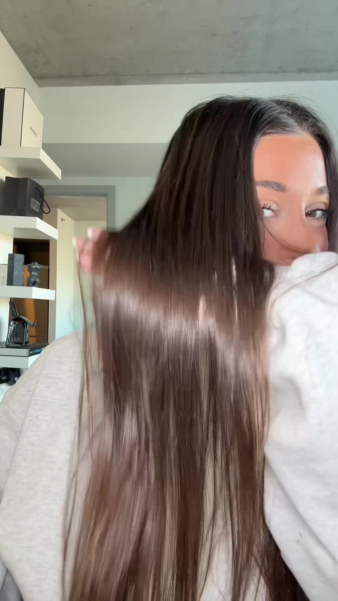 TikTok post by @allierosss for IGK Hair. Caption reads: [...] SEE THAT OVERNIGHT HAIR TRANSFORMATION?!?....