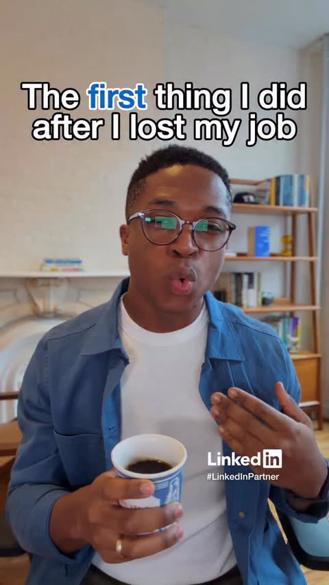 Instagram post by @careercolin for LinkedIn. Caption reads: #LinkedInPartner Getting laid off felt like the....