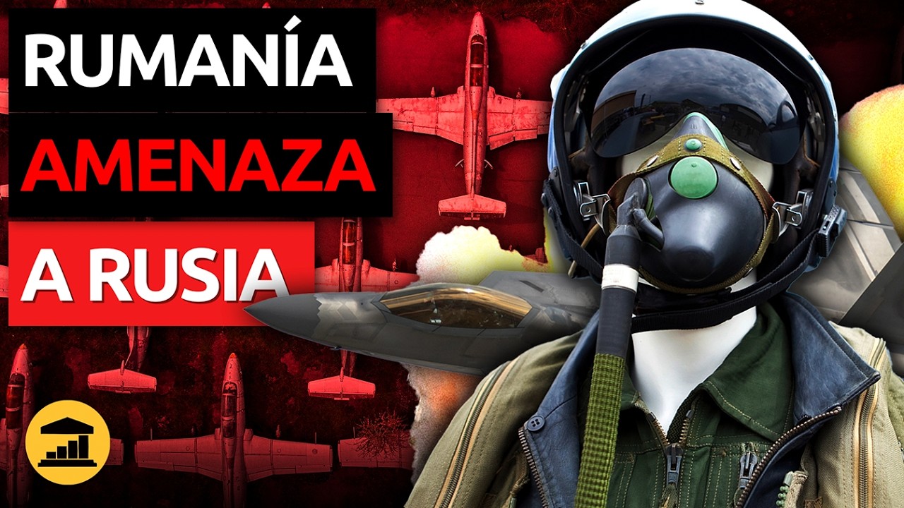 YouTube post by @VisualPolitik for Cambly. Caption reads: RUMANÍA se prepara para la GUERRA contra RUSIA .