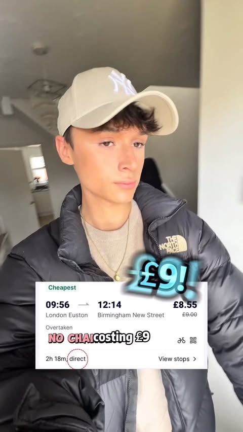 Instagram post by @alfiebbrown for TrainPal. Caption reads: [...] tickets, and a £10 welcome pack! 🎉🚆....