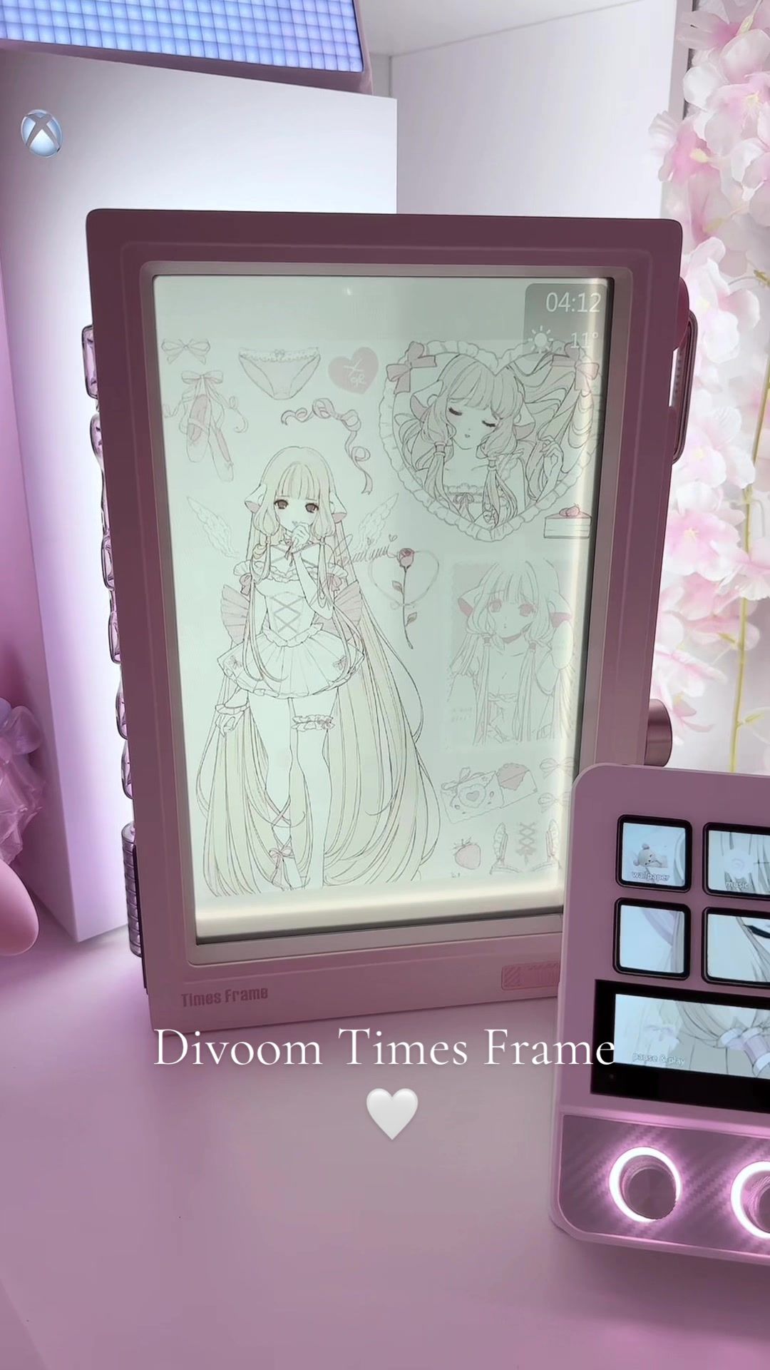 TikTok post by @doyoufeelmylove for Divoom. Caption reads: [...] the cutest thing ever, thank you @Divoom 🤍....