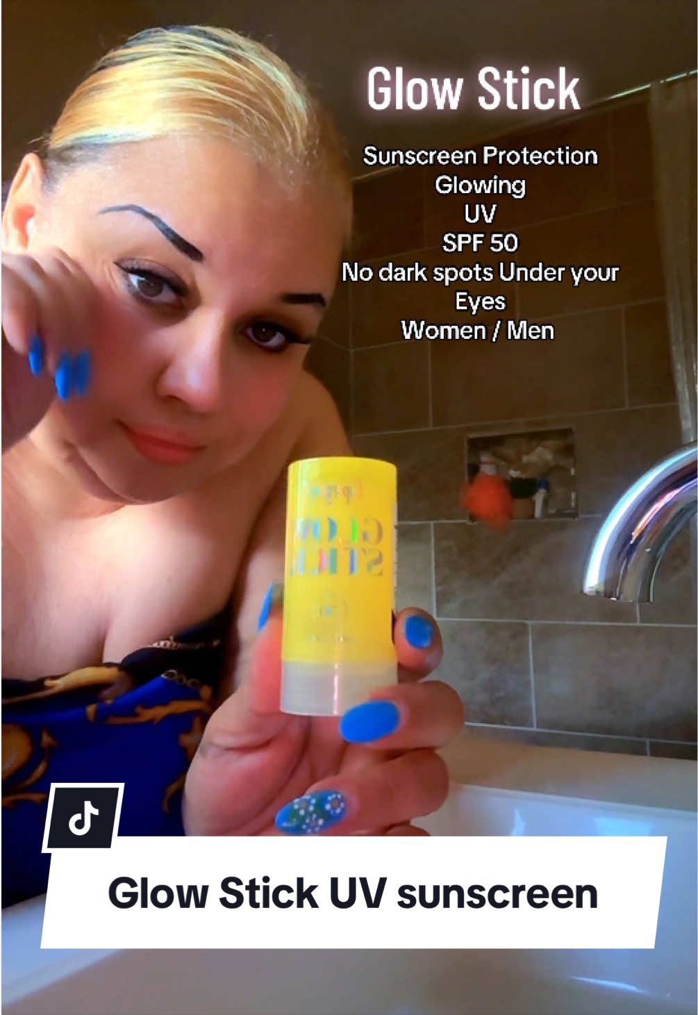 TikTok post by @nataliestreet73 for Supergoop. Caption reads: [...] Plus UV protection as well!@Supergoop....