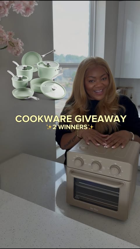 Instagram post by @maisonmarvina for Our Place. Caption reads: [...] 🍳 *USA only 1 of you will receive an....