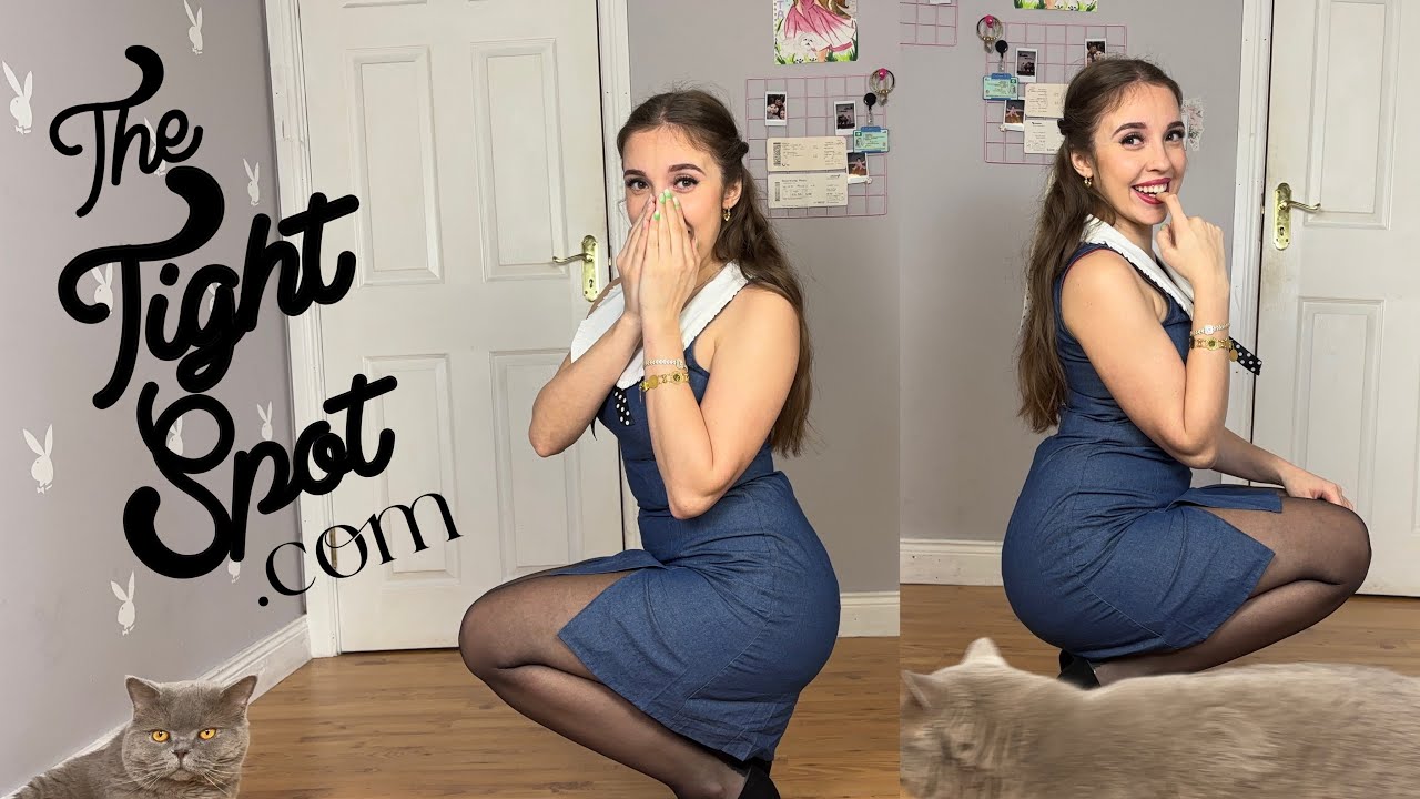 YouTube post by @VioletaLav for Retro Stage. Caption reads: Today we’ll be trying out two pairs of tights from....