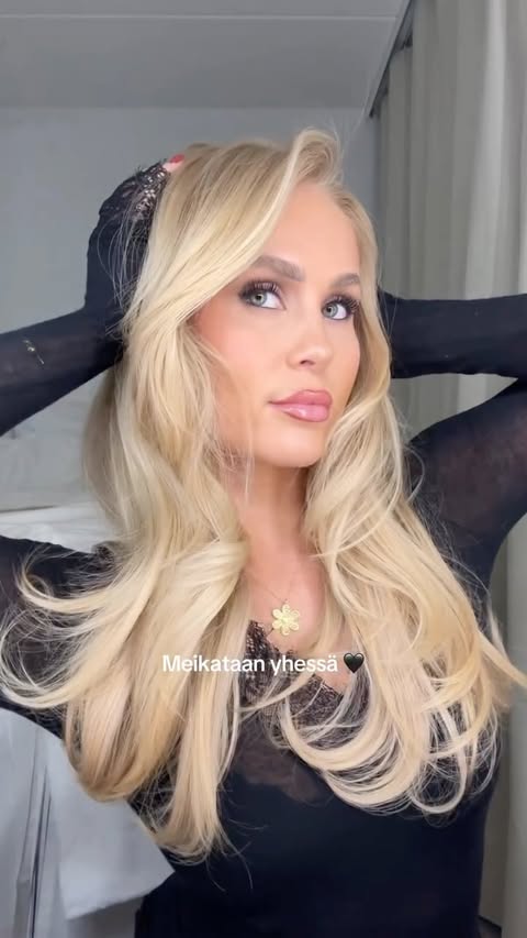 Instagram post by @millapartanen for Morphe. Caption reads: [...] @caiacosmetics Beauty Case *mainos/pr....
