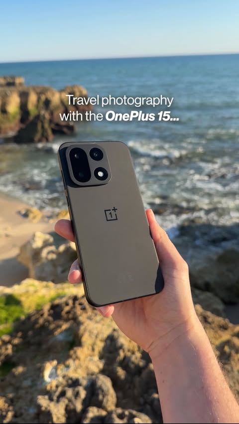 Instagram post by @bymcnab for OnePlus. Caption reads: Exploring the Portuguese coast with the....