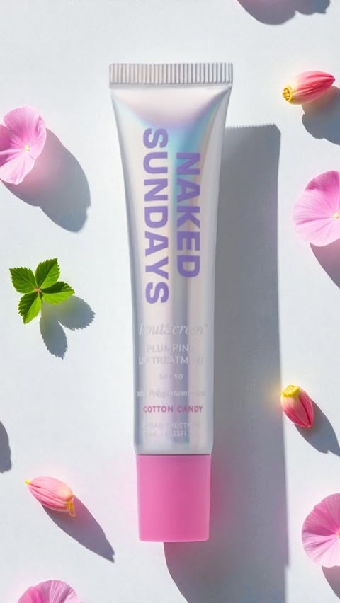 Instagram post by @alpha.sherpa for NAKED SUNDAYS. Caption reads: Sunscreen for your face but not your lips? The....