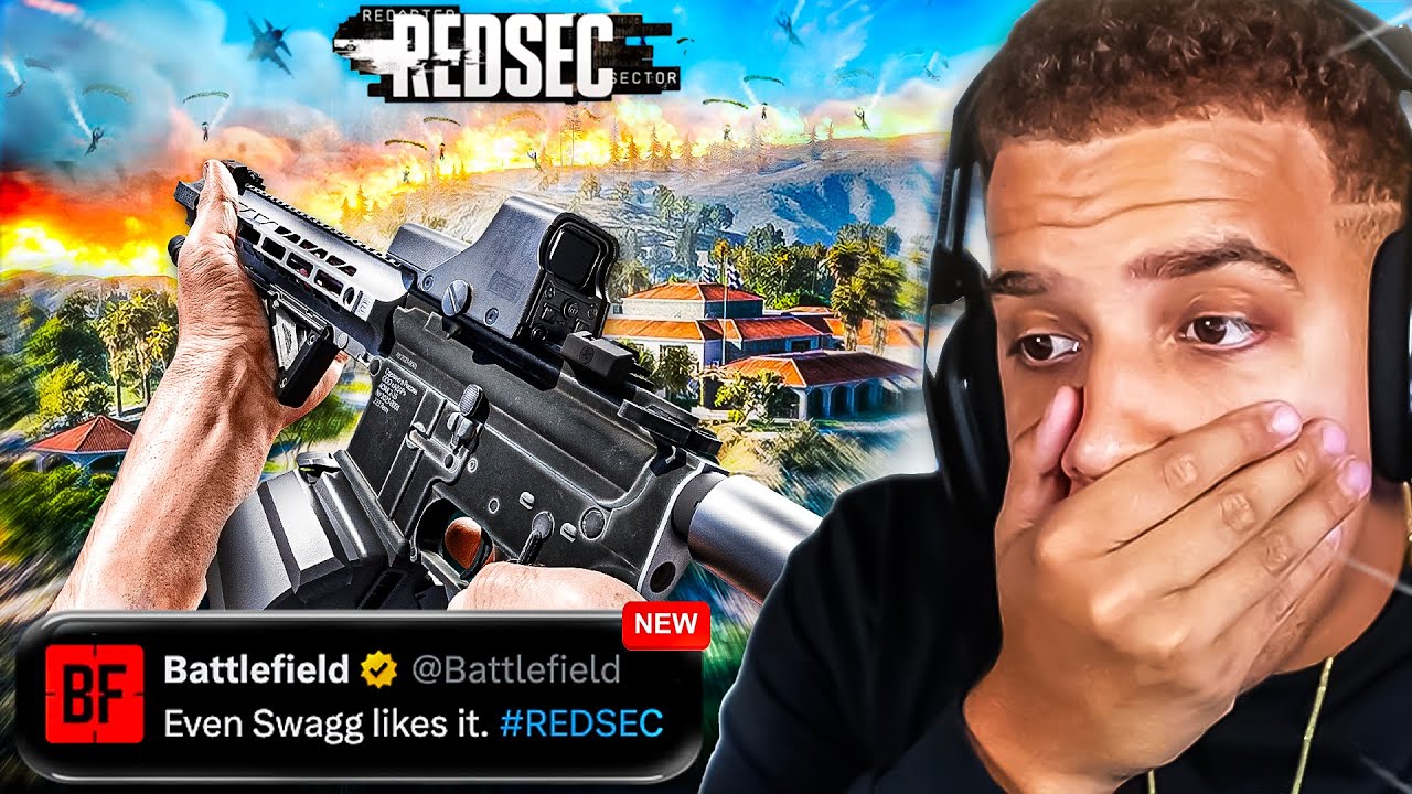 YouTube post by @Swagg for HyperX. Caption reads: My Honest Review of Battlefield 6 Battle Royale....