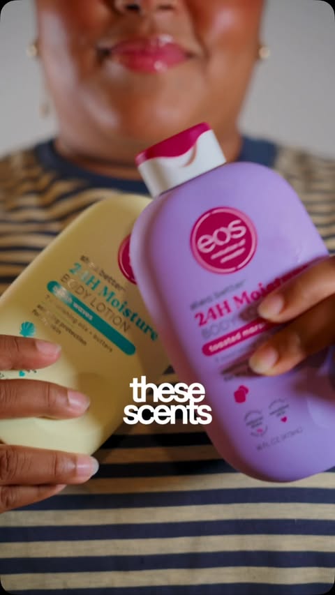 Instagram post by @gen.figgy for eos Products. Caption reads: EOS is getting us more than right this summer and....