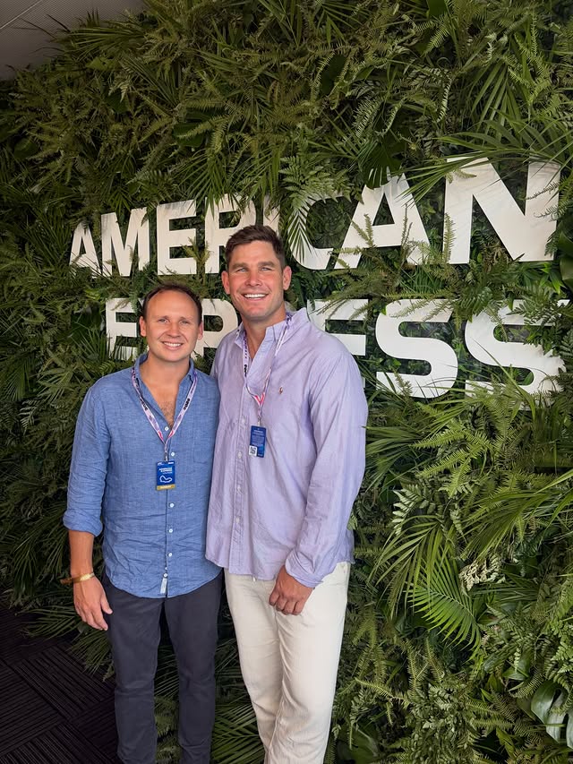 Instagram post by @tomhawkins_ for American Express. Caption reads: What a race!!!! What an experience and day out....