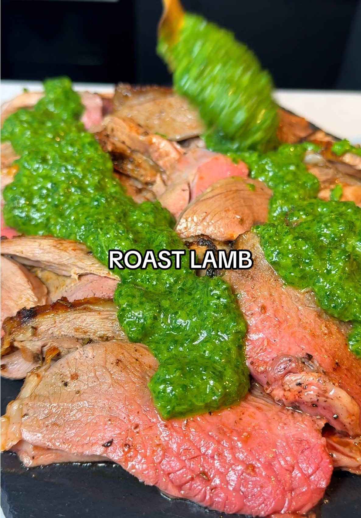 TikTok post by @samseats for Waitrose. Caption reads: Easter Roast Lamb 🥩 Save a third off lamb at....