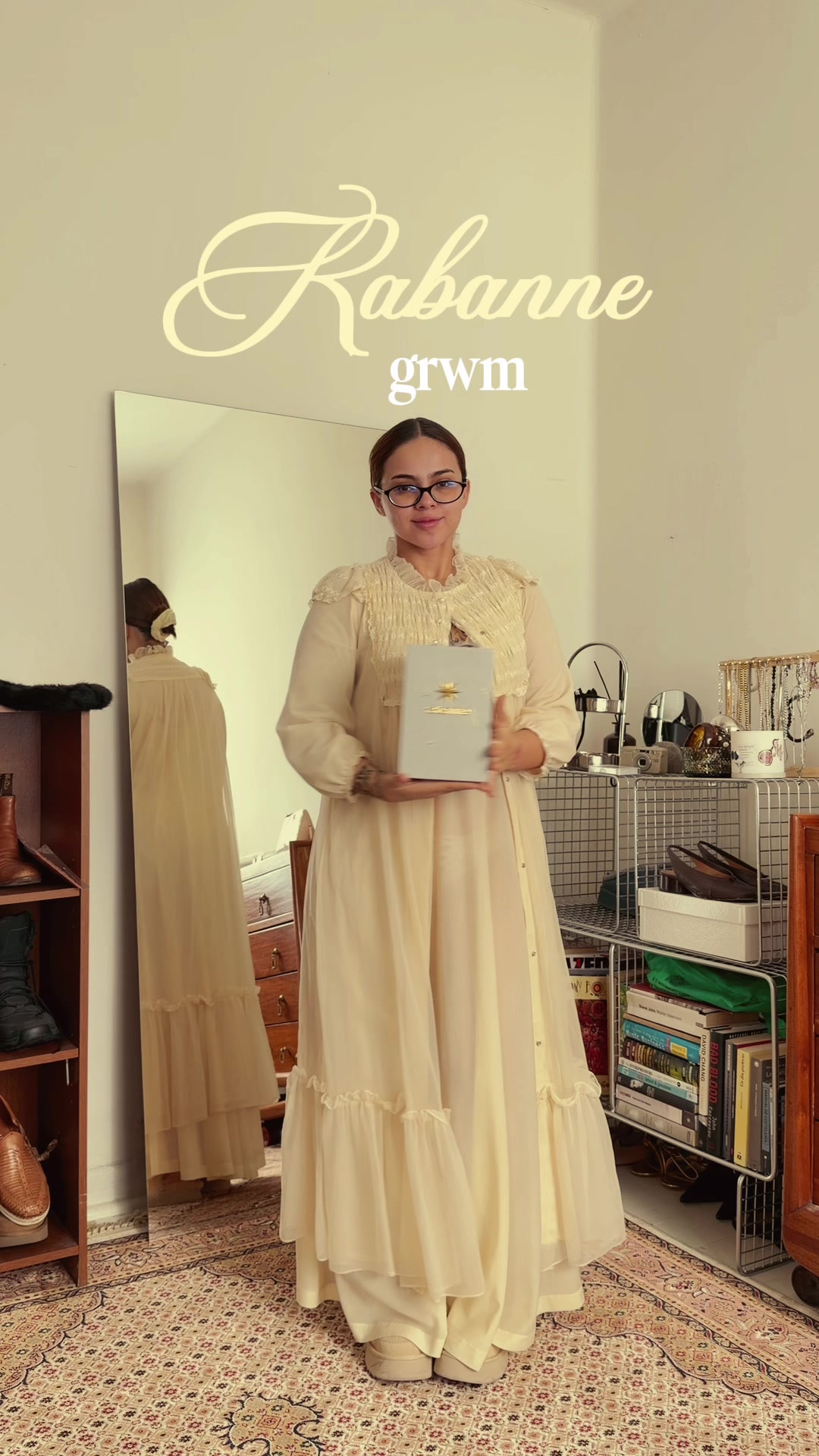 TikTok post by @ana.crisko for rabanne. Caption reads: grwm ft @rabanne #rabanneholidays #rabanneperfums .