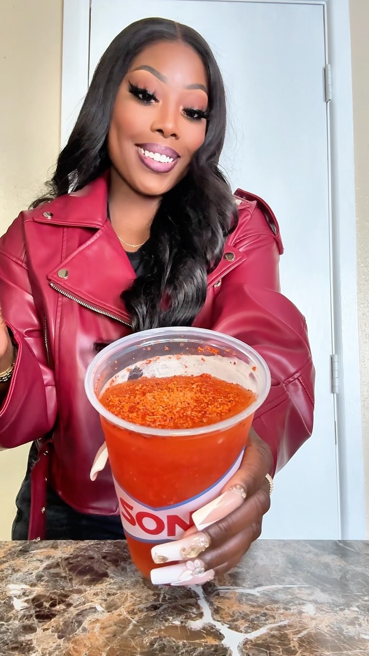 Instagram post by @reba_lasha for Sonic Drive-in. Caption reads: @sonicdrivein just launched one of their new....