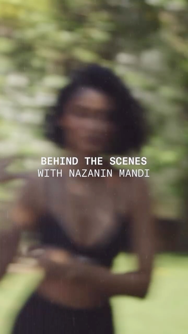 Instagram post by @nazaninmandi for Sports Research. Caption reads: Behind the scenes with @sportsresearch sharing the....