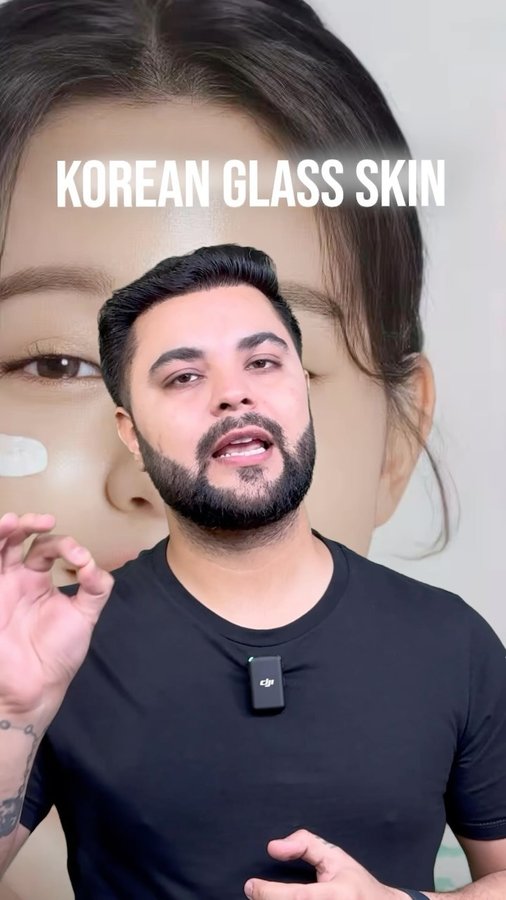 Instagram post by @rohitsachdeva1 for The Ayurveda Co.. Caption reads: Instant Glass Clear Glowing Skin: 1 Step Skincare....