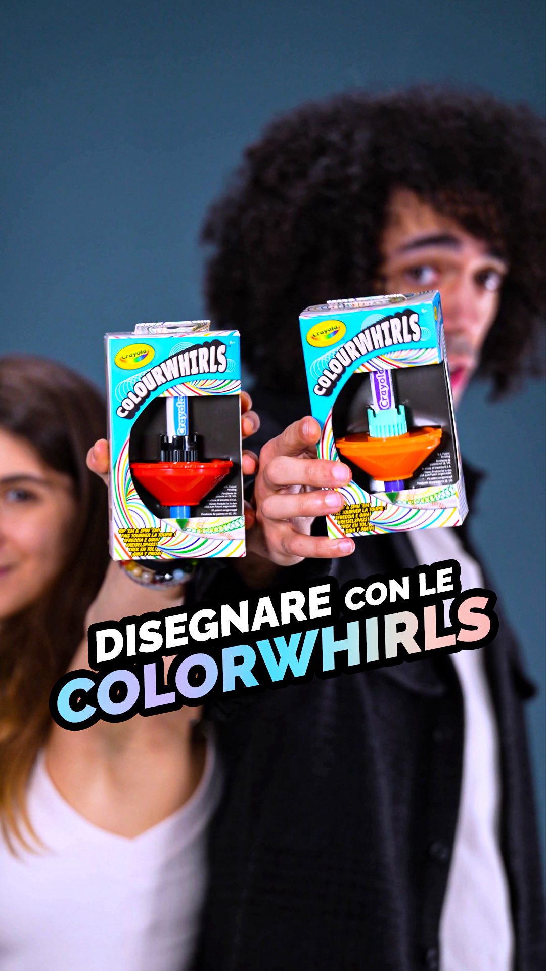 Instagram post by @fraffrog for Crayola. Caption reads: #Adv Io e @richardhtt ci siamo sfidati a suon di....
