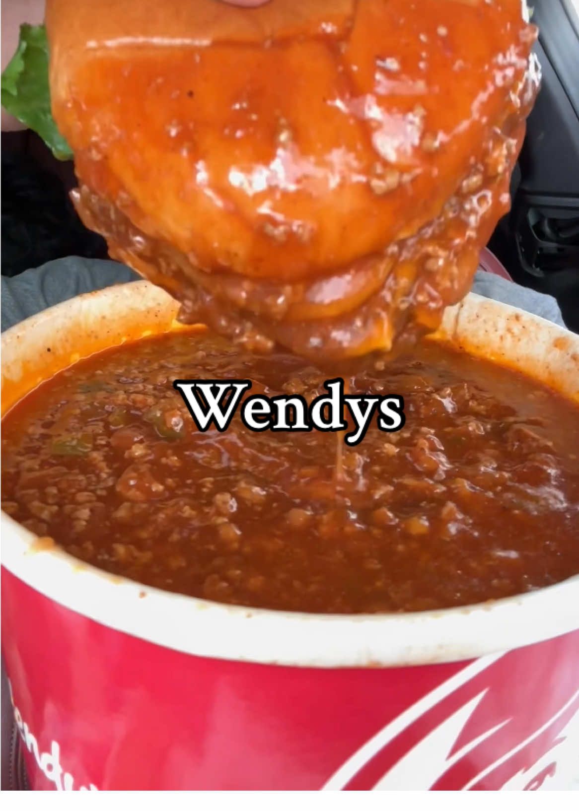 TikTok post by @nafeatsfood for Tru Fru. Caption reads: Wendy’s with @Trü Frü #trufrupartner #wendys....
