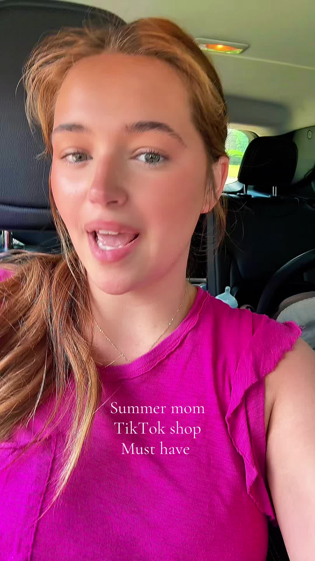 TikTok post by @jenareneee for JoyTutus. Caption reads: [...] portable car fan! @TikTok Shop 🇺🇸....