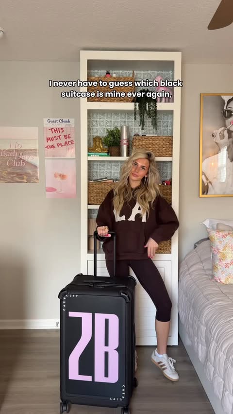 Instagram post by @zara.barton for CASETiFY. Caption reads: with @casetifytravel even my luggage can be....