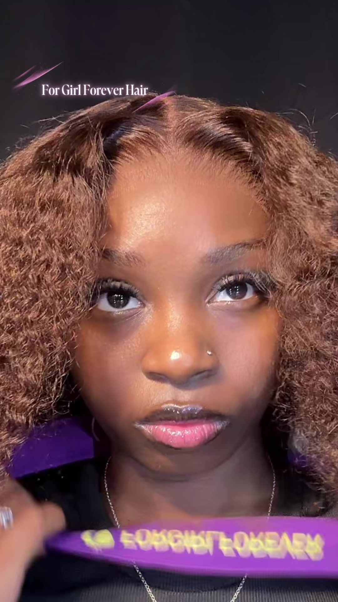 TikTok post by @only1ebonyy for Forgirl Forever Wig. Caption reads: @FORGIRLFOREVER #only1ebonyy #fyp #naturalhair....