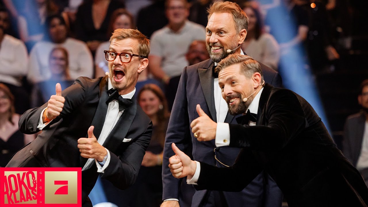 YouTube post by @JokoundKlaas for Joyn. Caption reads: FINALE: Will Joko & Klaas get a wish on ProSieben?....